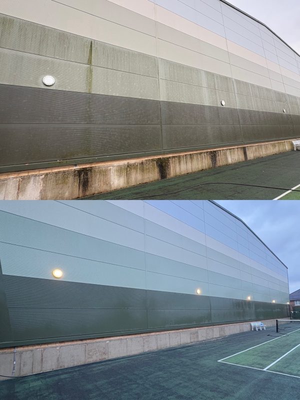 commercial cladding cleaning before and after