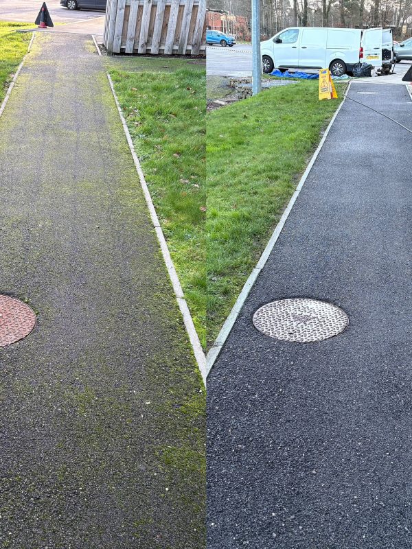 before and after walk way cleaning crowthrone